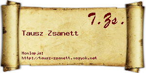 Tausz Zsanett névjegykártya