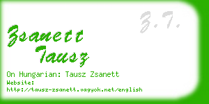 zsanett tausz business card